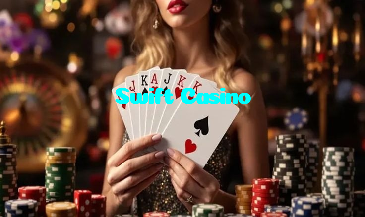 Swift Casino casino presented on mobile device in Pakistan with slots and live games